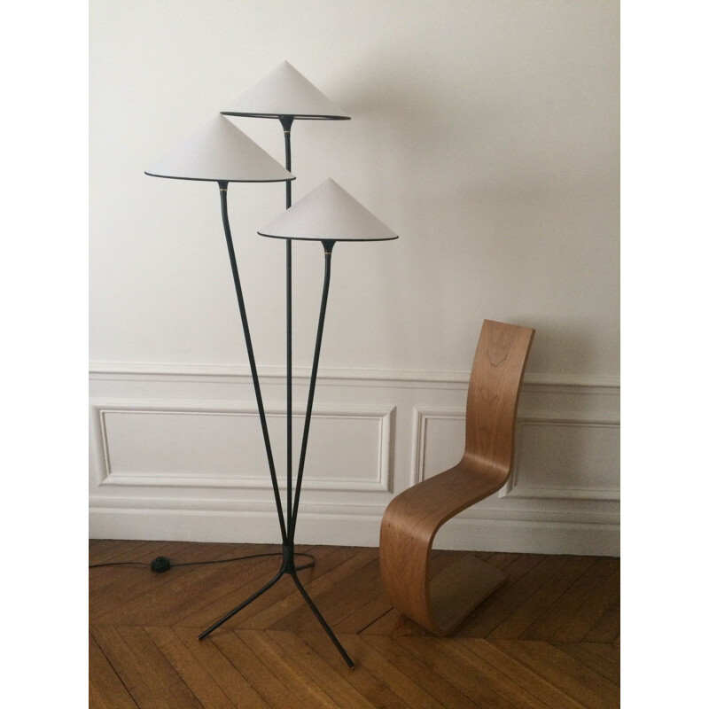 Lampadaire vintage tripode années 60