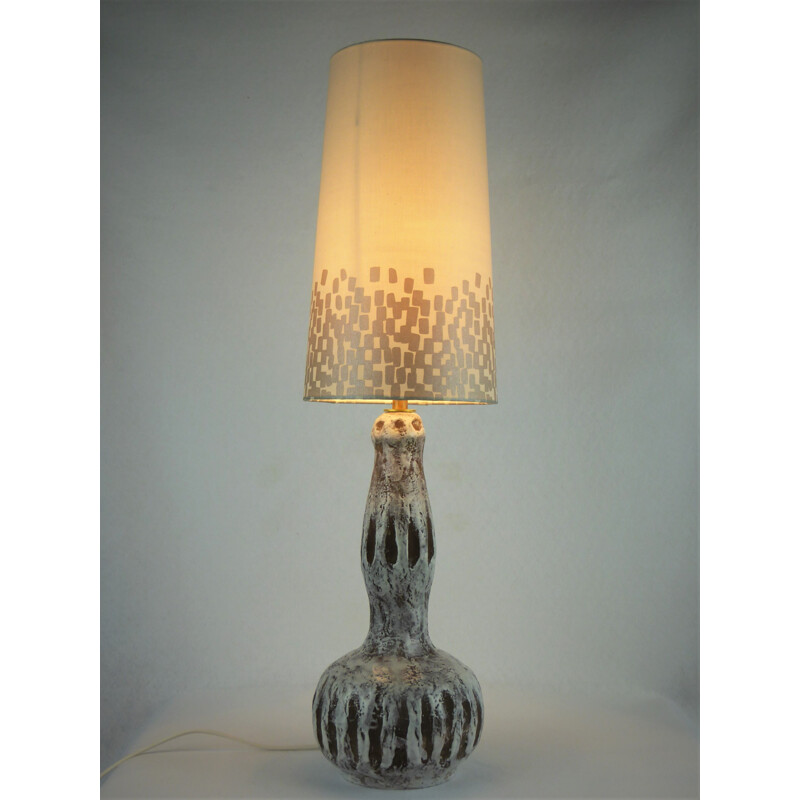 Lampe "coloquinte" vintage en céramique, 1950