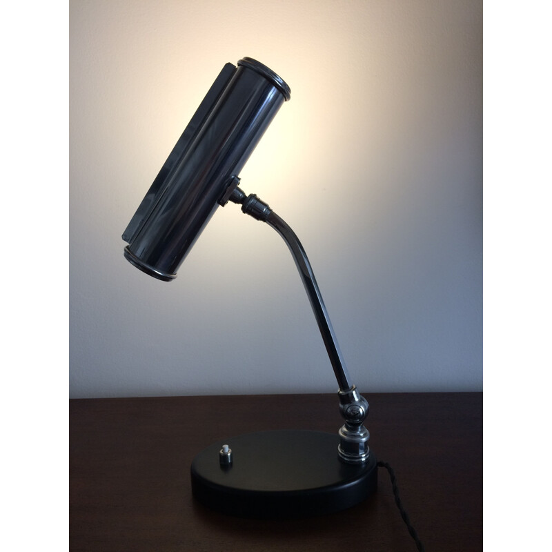 Vintage articulated Monix lamp in cast iron and painted black