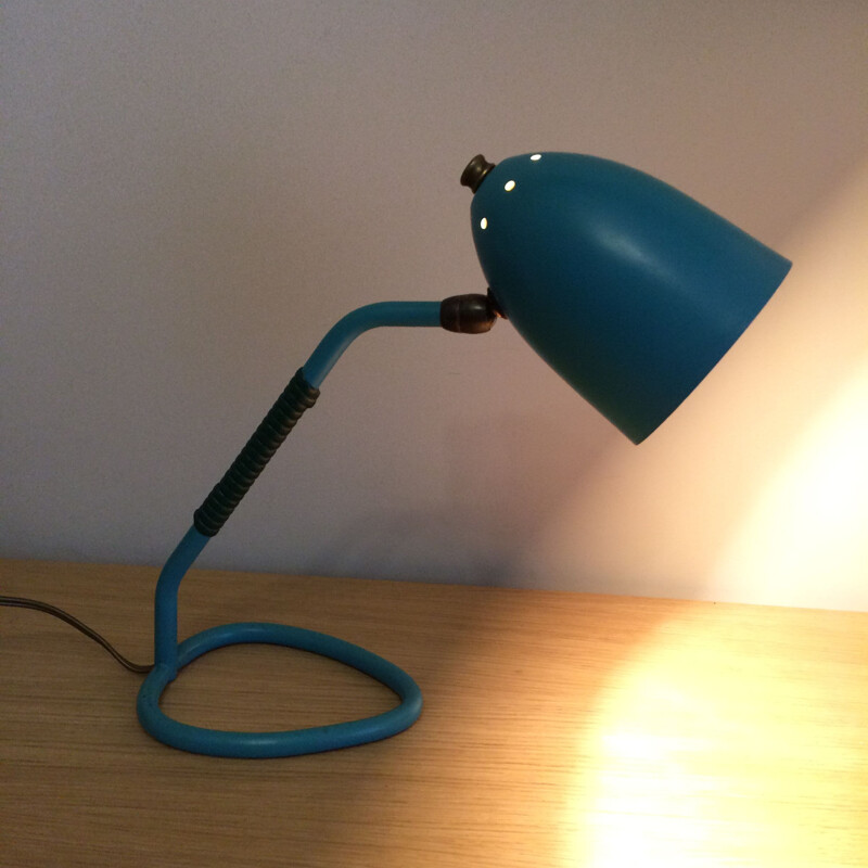 Vintage lamp turquoise articulated