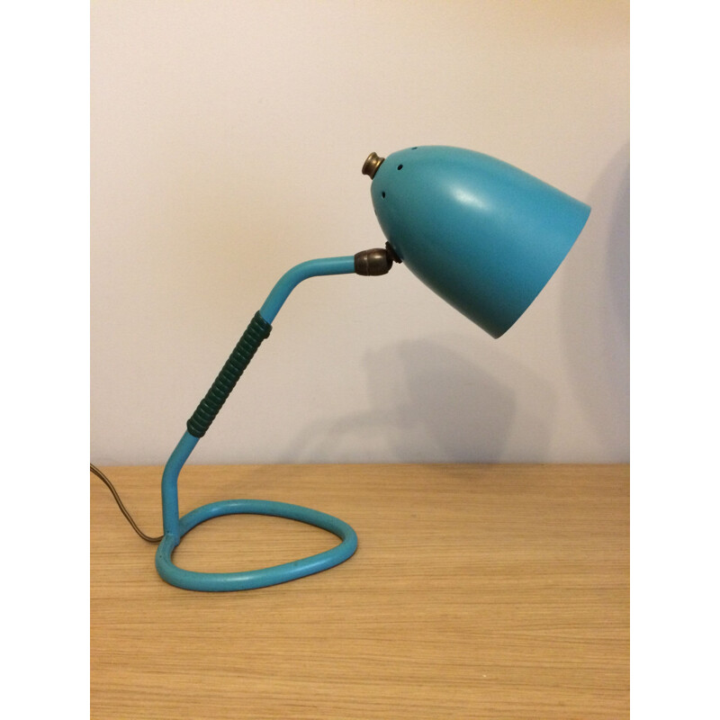 Vintage lamp turquoise articulated