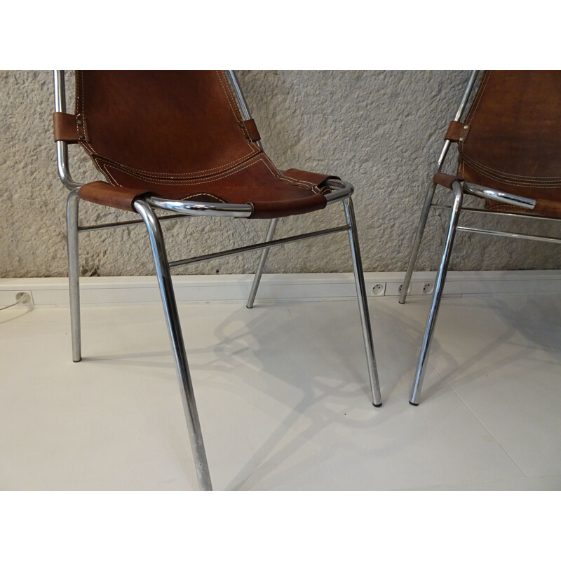 Pair of vintage chairs "Les Arcs" for Charlotte Perriand 1960