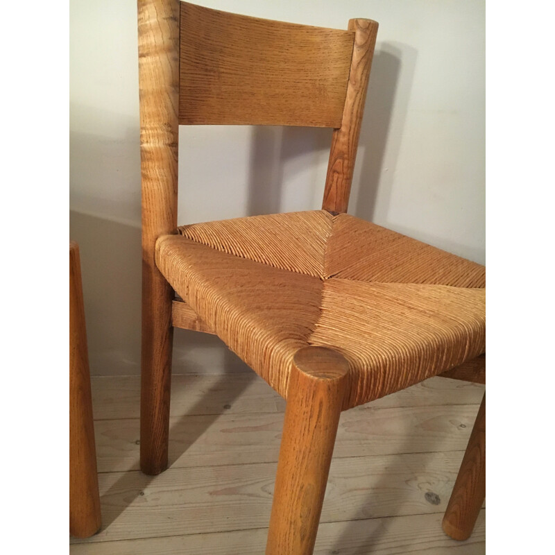 Set of 4 vintage chairs by Charlotte Perriand, 1960s