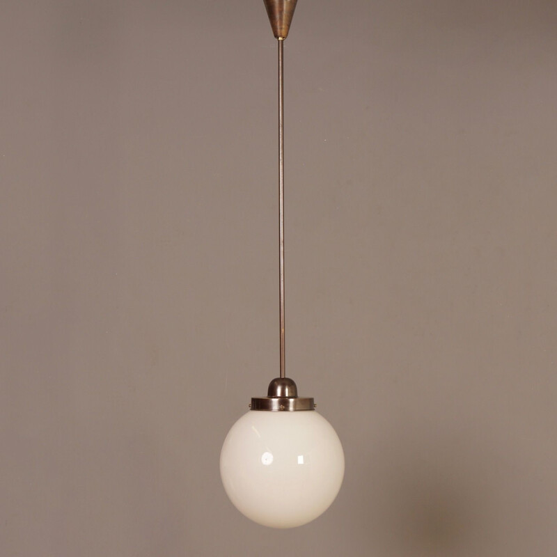 Vintage Giso pendant light by W.H. Gispen for Gispen, 1930s