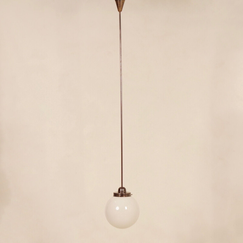 Vintage Giso pendant light by W.H. Gispen for Gispen, 1930s