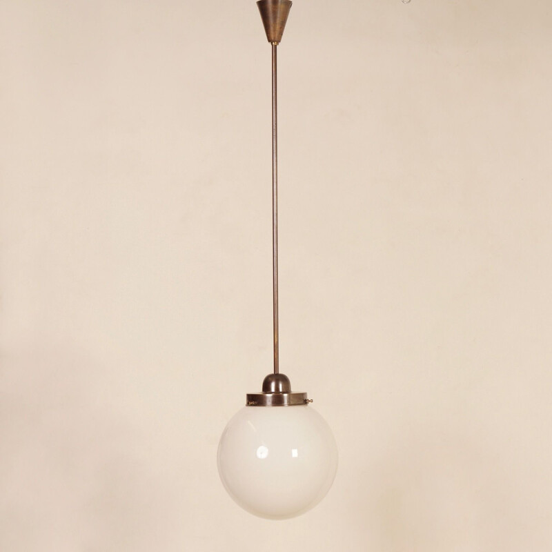 Vintage Giso pendant light by W.H. Gispen for Gispen, 1930s