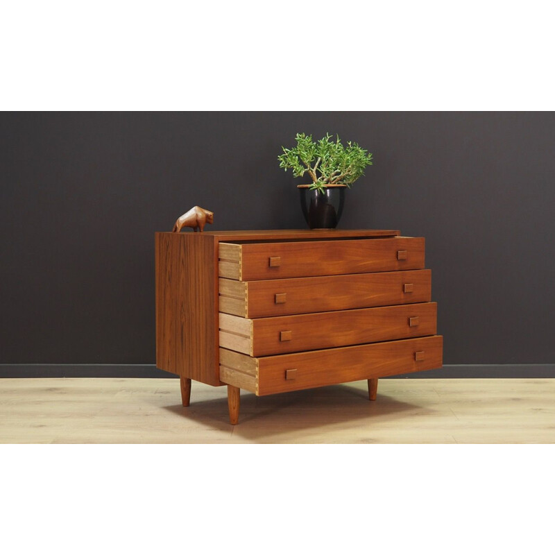 Vintage teak chest of drawers, 1960-70s