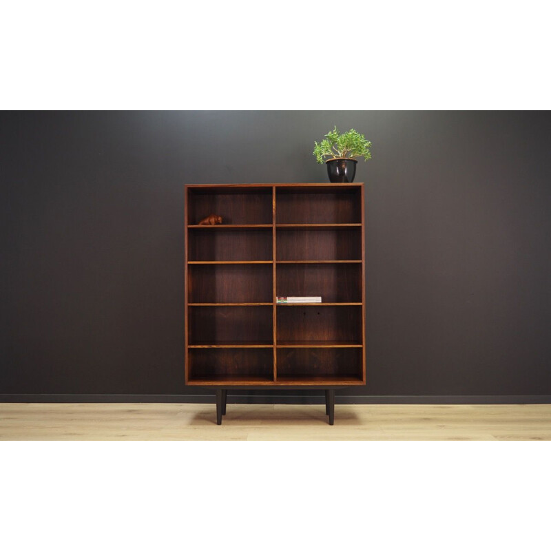 Vintage rosewood bookcase, 1960-70s