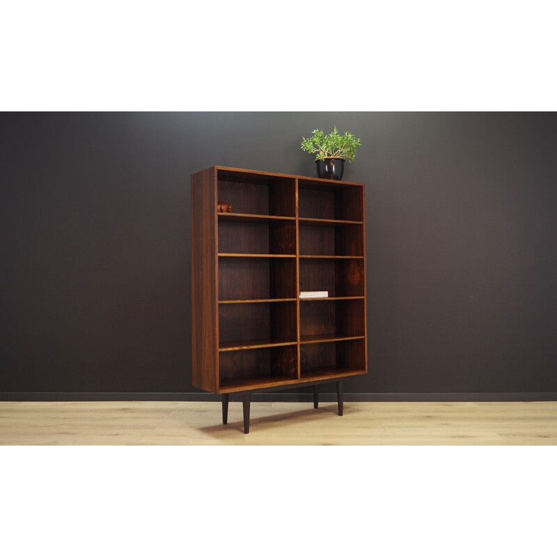 Vintage rosewood bookcase, 1960-70s