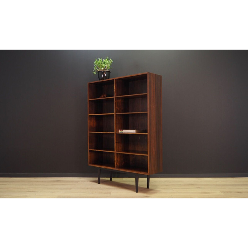 Vintage rosewood bookcase, 1960-70s