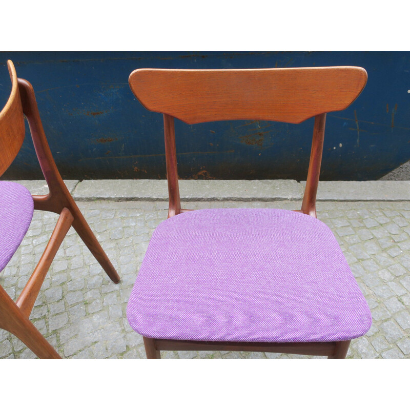 Set of 2 vintage teak dining chairs by Schiønning & Elgaard for Randers Møbelfabrik, 1960s