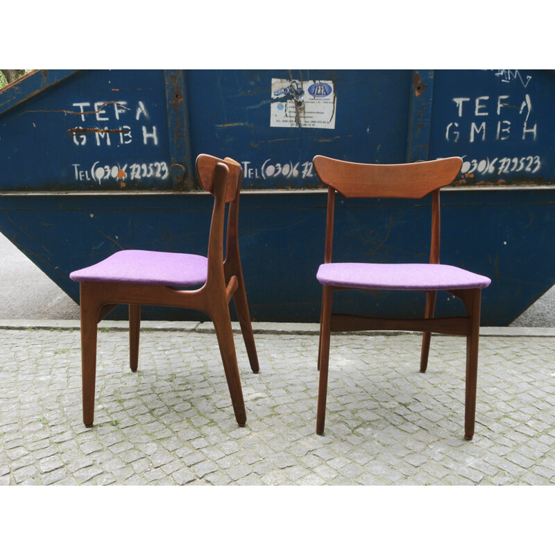 Set of 2 vintage teak dining chairs by Schiønning & Elgaard for Randers Møbelfabrik, 1960s