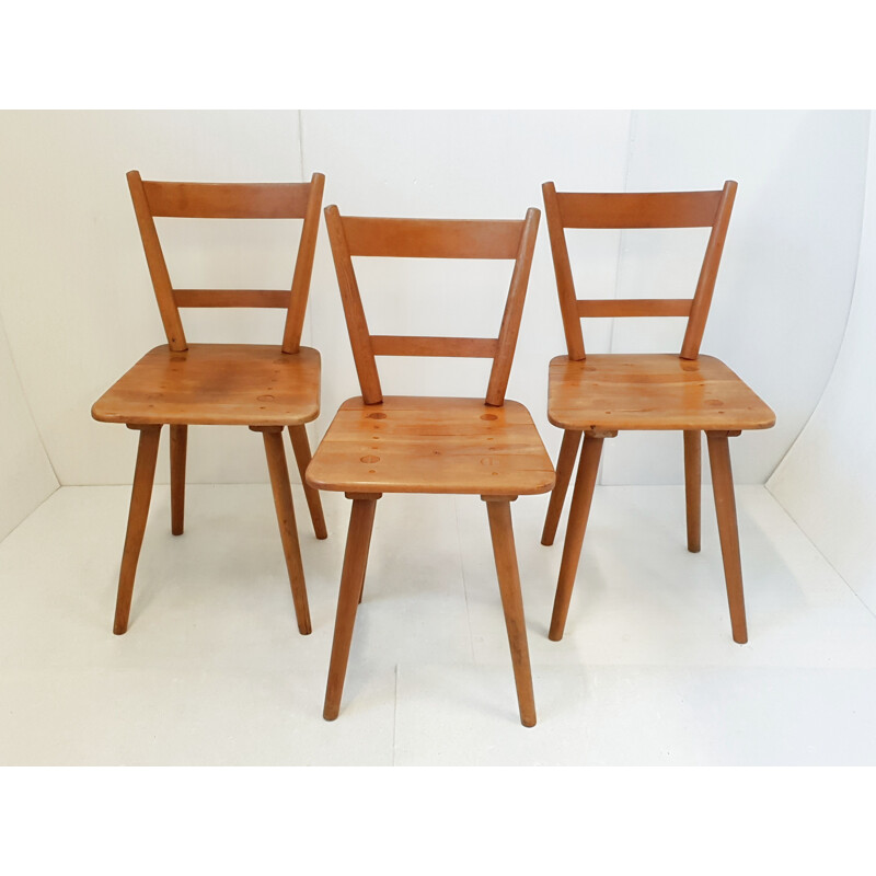 Ensemble de 3 chaises vintage de Adolf Schneck pour Schâfer, 1940
