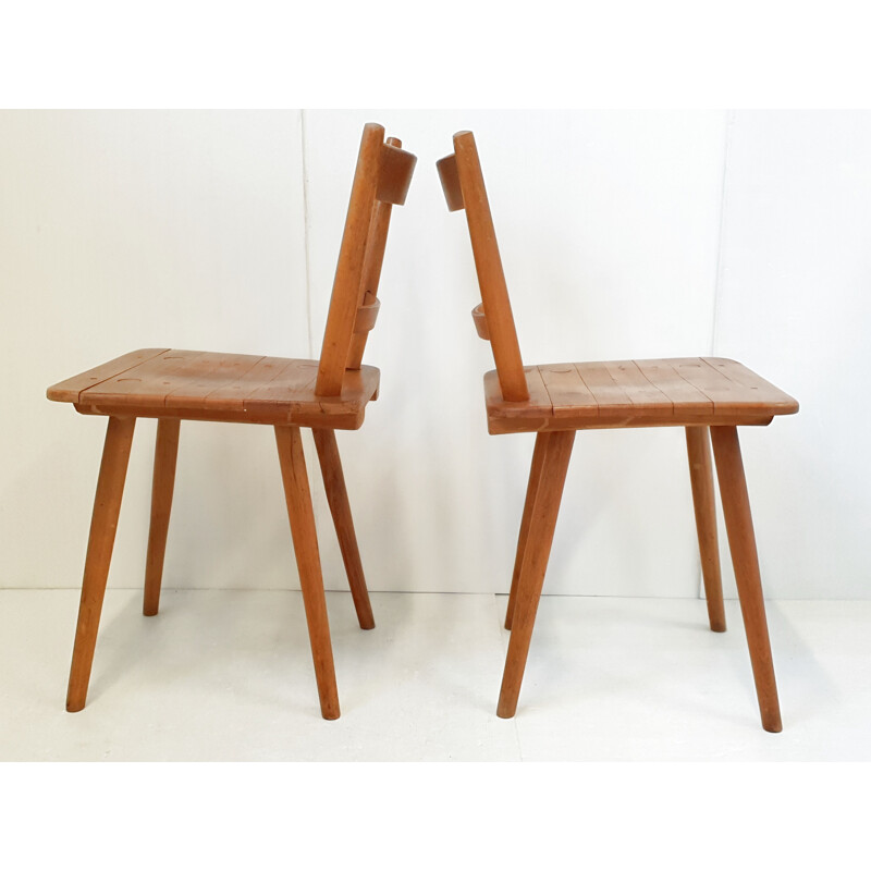 Set van 3 vintage stoelen van Adolf Schneck voor Schâfer, 1940