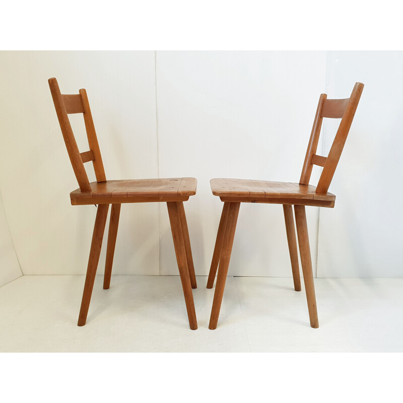 Set van 3 vintage stoelen van Adolf Schneck voor Schâfer, 1940