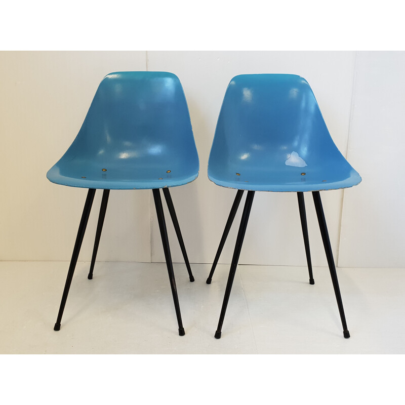 Conjunto de 2 cadeiras vintage de René-Jean Caillette, 1950