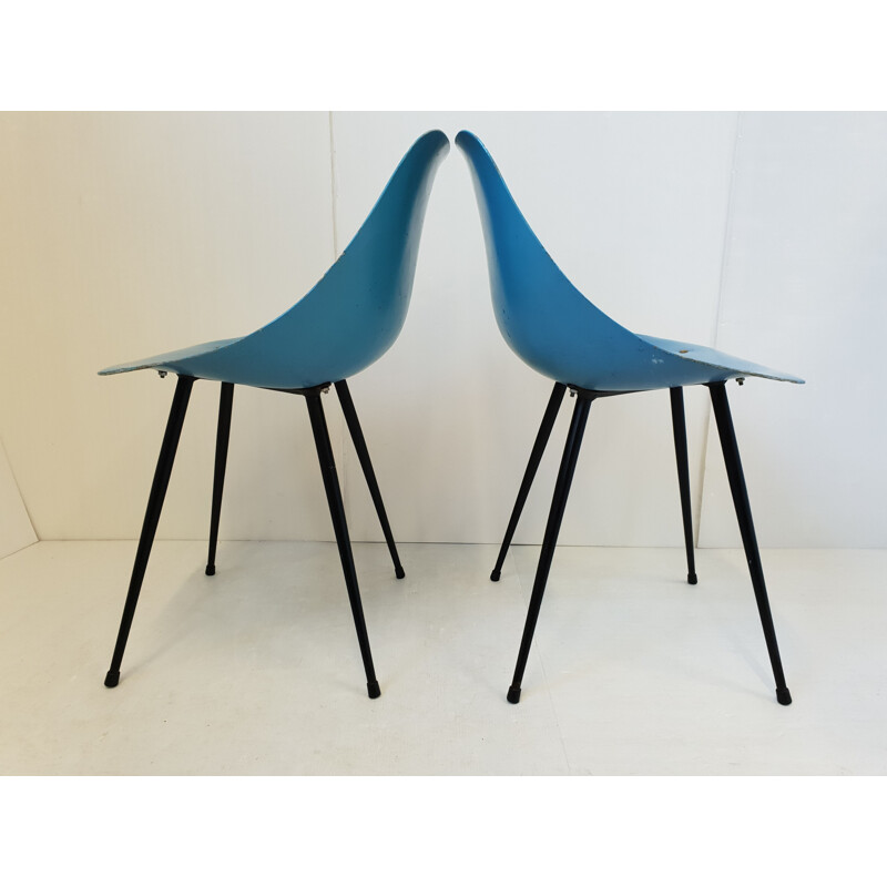 Conjunto de 2 cadeiras vintage de René-Jean Caillette, 1950