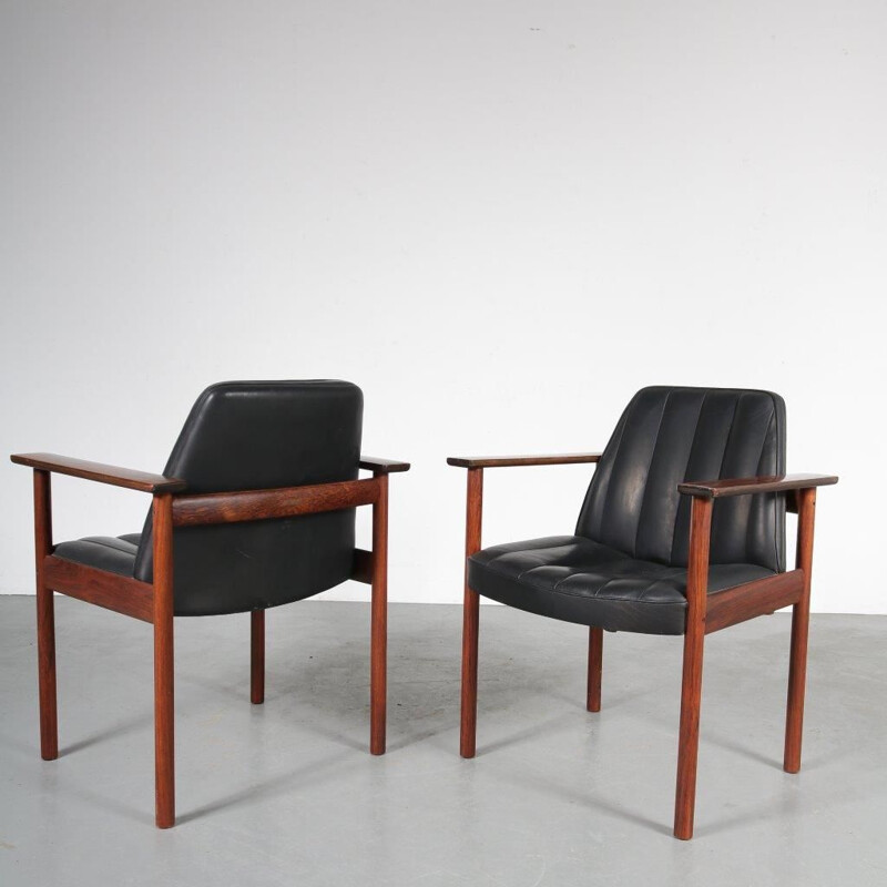 Paire de chaises lounge vintage de Sven Ivar Dysthe pour Dokka Mobler, 1960