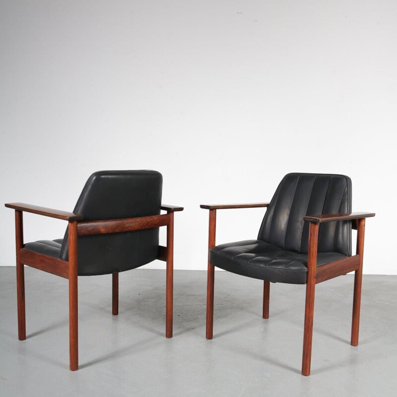 Vintage pair of lounge chair by Sven Ivar Dysthe for Dokka Mobler, 1960