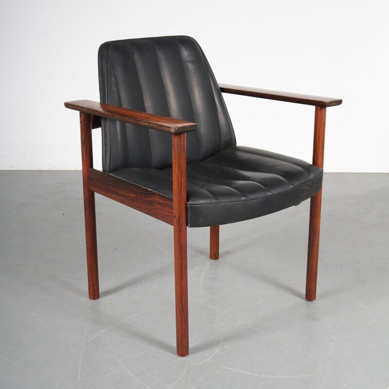 Vintage pair of lounge chair by Sven Ivar Dysthe for Dokka Mobler, 1960