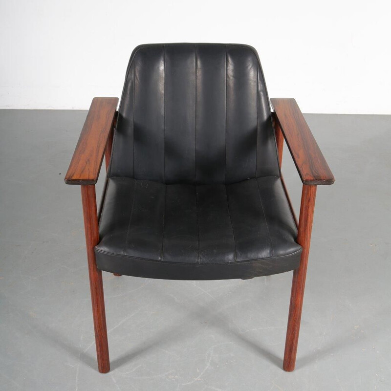 Vintage pair of lounge chair by Sven Ivar Dysthe for Dokka Mobler, 1960