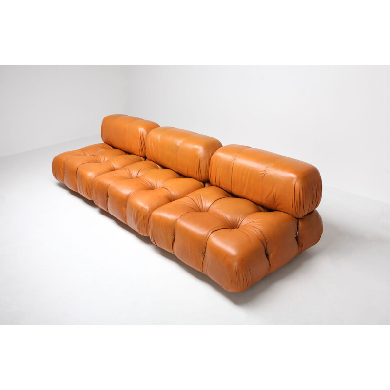 Vintage Camaleonda Sofa aus original cognacfarbenem Leder, C