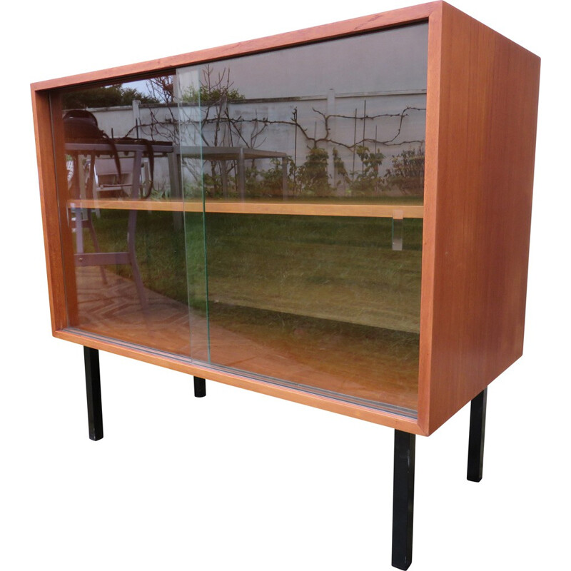 Vintage Scandinavian sideboard in teak and steel - 1960s