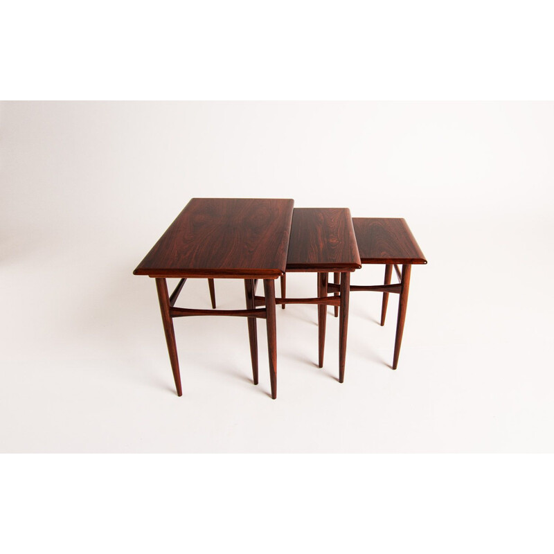 Set of 3 vintage side tables by Kai Kristiansen, 1950