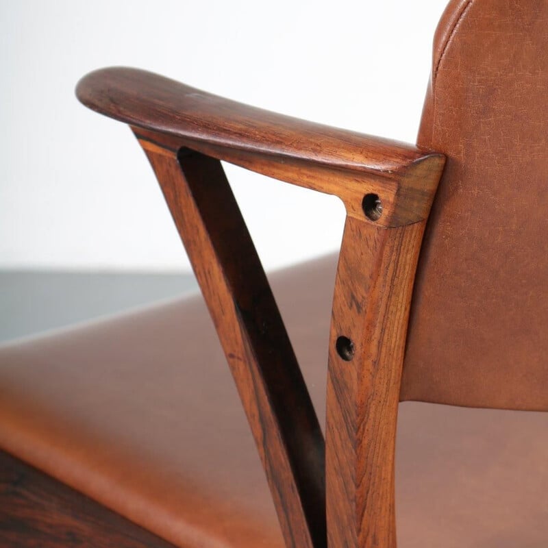 Suite de 4 chaises vintage en palissandre par Bovenkamp, 1950 