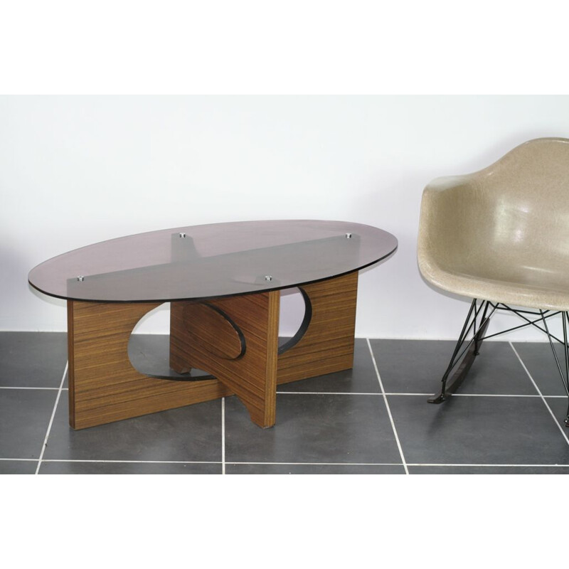 Vintage coffee table in Plexiglas and formica, 1970