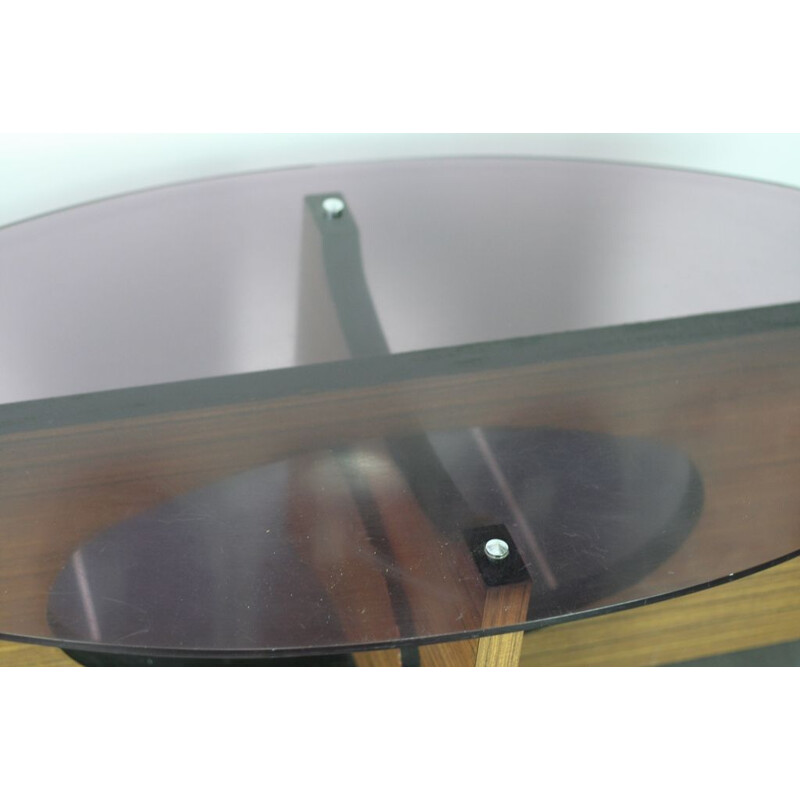 Vintage coffee table in Plexiglas and formica, 1970