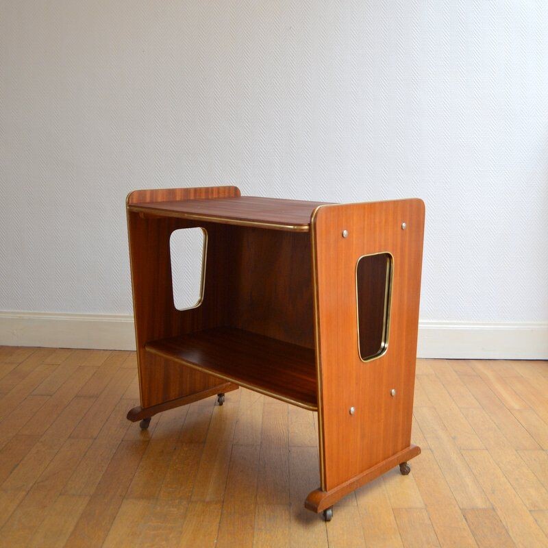 Vintage serving table on wheels, 1950