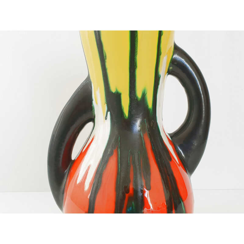 Vase vintage en céramique par Gustave Asch, 1950