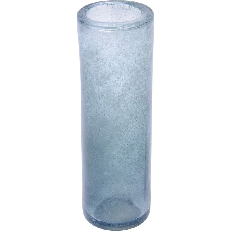 Vintage "Blue Lava" glass vase by Per Lütken for Holmegaard