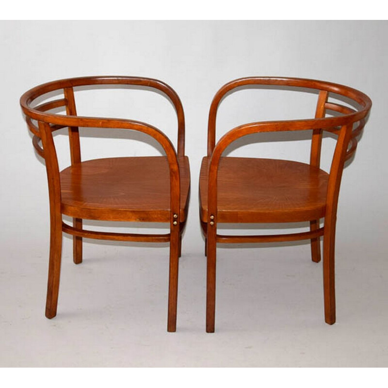 Ensemble de 2 chaises vintage d'Otto Wagner pour Thonet, 1930