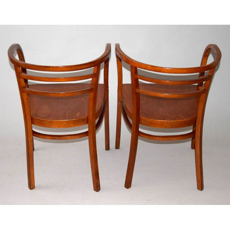 Ensemble de 2 chaises vintage d'Otto Wagner pour Thonet, 1930