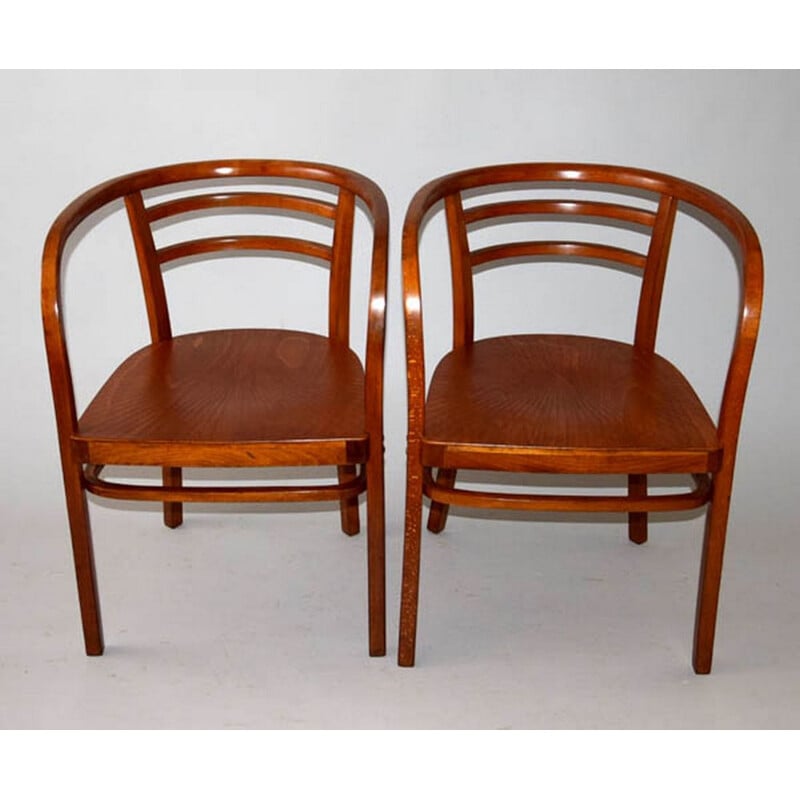 Ensemble de 2 chaises vintage d'Otto Wagner pour Thonet, 1930