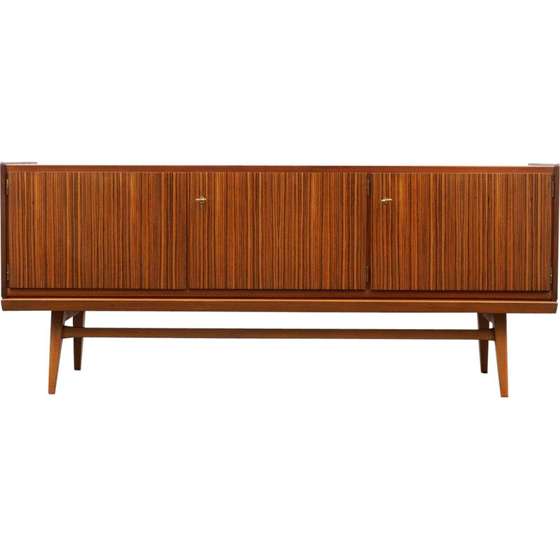 Vintage zebrano sideboard by Erwin Behr Wendlingen, 1950s