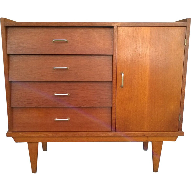 Buffet vintage chêne doré, 1950