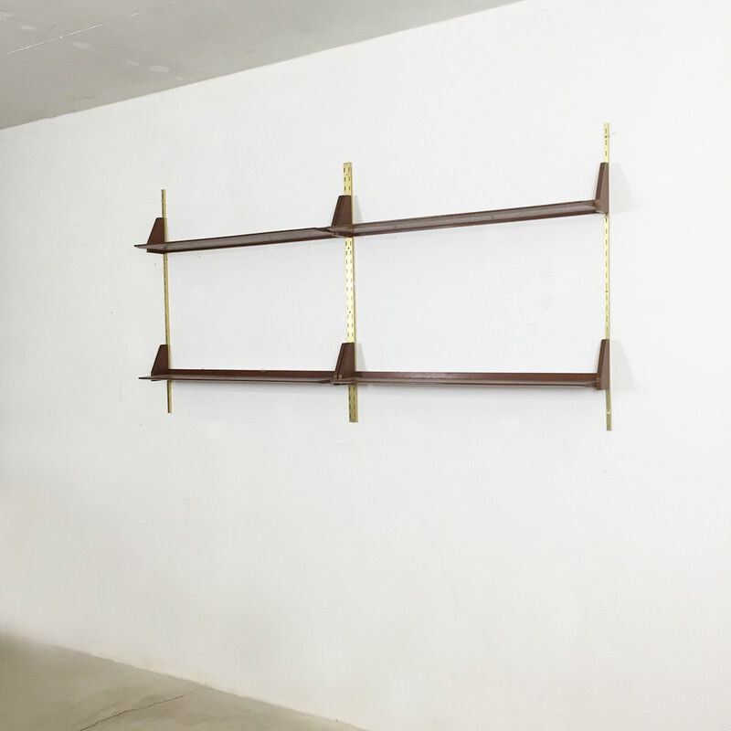 WK Mobel WK192 shelving system in dark walnut, Dieter REINHOLD - 1960s