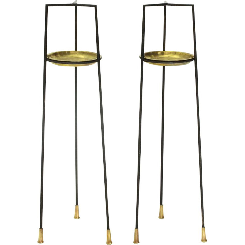 Vintage pair of italian side tables by Vittorio Morasso for Mopa, 1950s