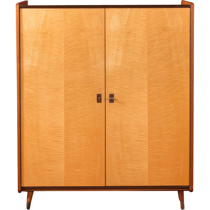 Vintage birch and macore cabinet, Germany, 1950s