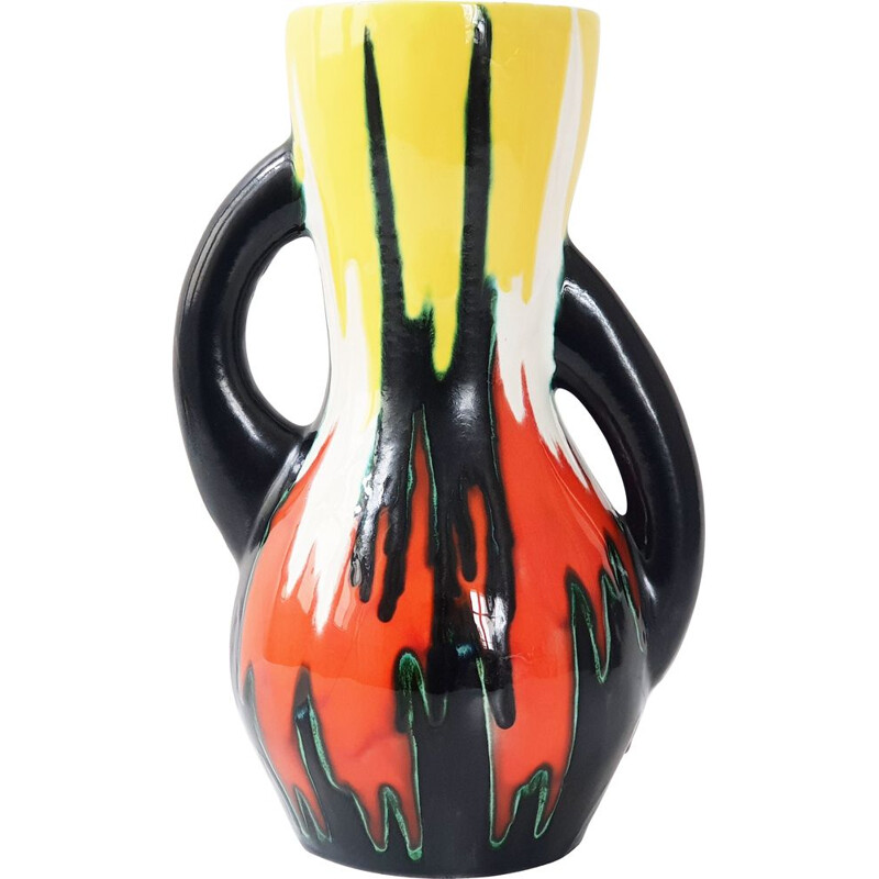 Vintage ceramic vase by Gustave Asch, 1950