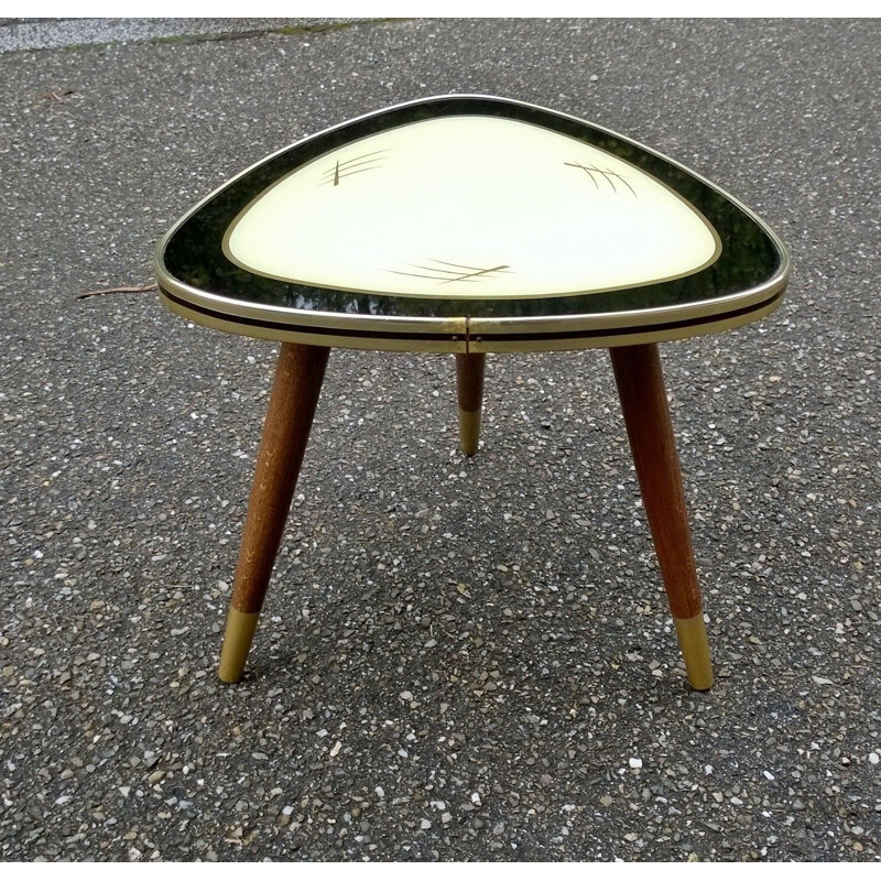 Petit guéridon ou porte plante vintage tripode, 1960