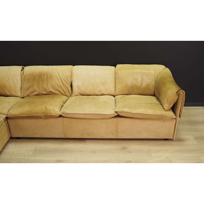 Vintage leather corner sofa by N.Eilersen, 1960-1970