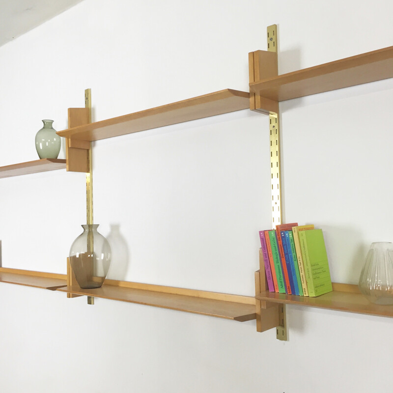 WK Mobel vintage shelving system in elm, Dieter REINHOLD - 1960s