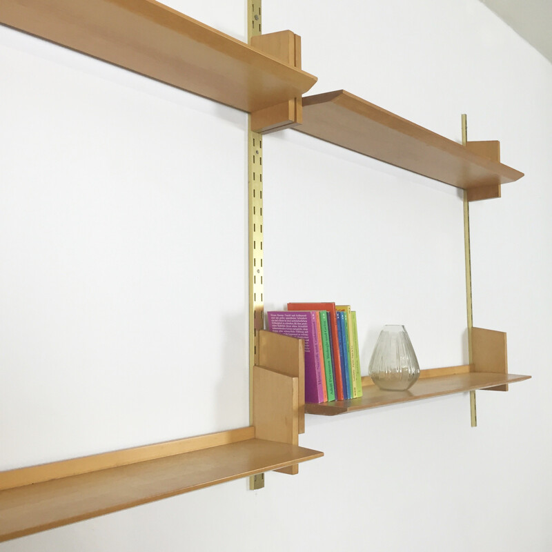 WK Mobel vintage shelving system in elm, Dieter REINHOLD - 1960s