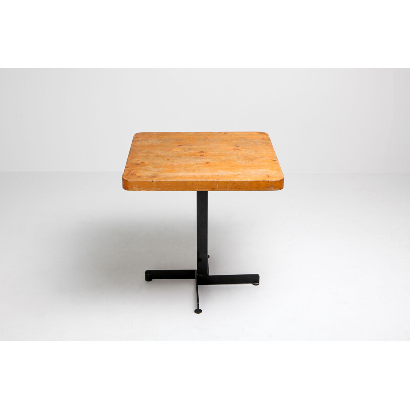 Mesa quadrada vintage, selecção de Charlotte Perriand, 1960