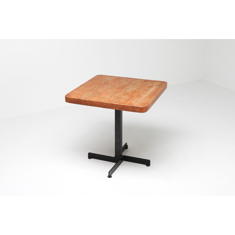 Square vintage table, selection of Charlotte Perriand, 1960