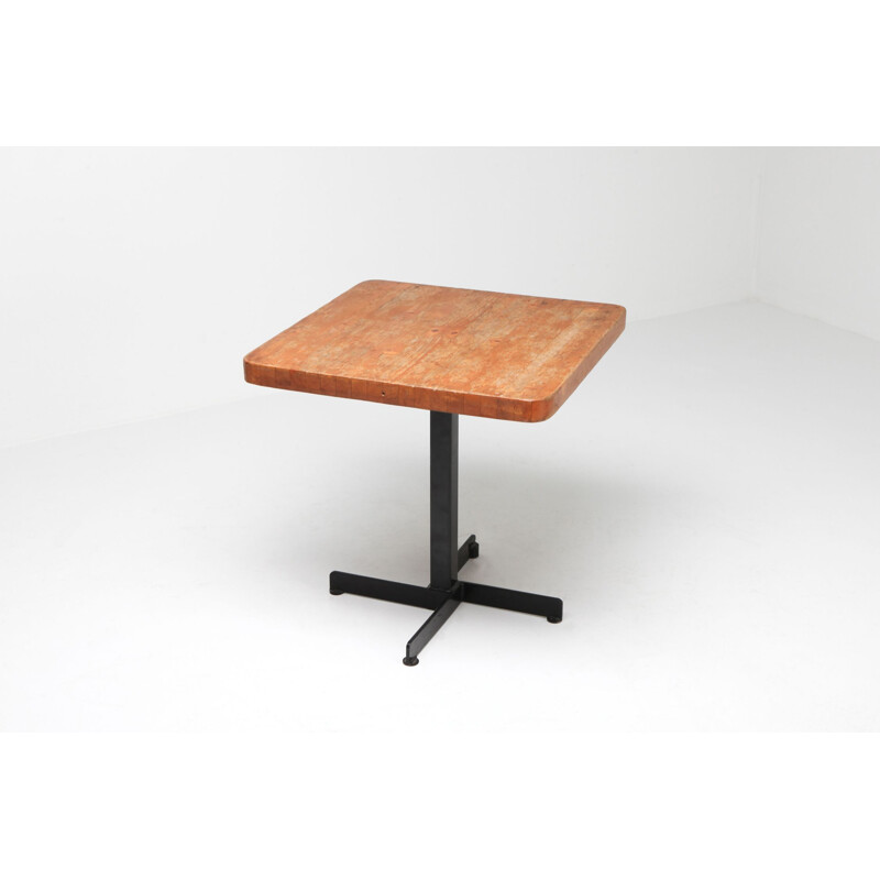 Table vintage carrée, sélection de Charlotte Perriand, 1960